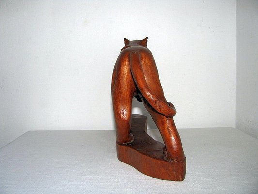 Indian Rosewood Panther Sculpture, 1980s-SZW-722124