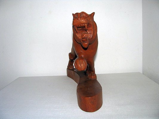 Indian Rosewood Panther Sculpture, 1980s-SZW-722124