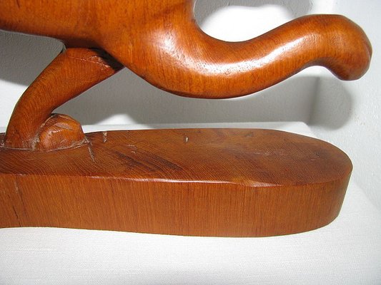 Indian Rosewood Panther Sculpture, 1980s-SZW-722124