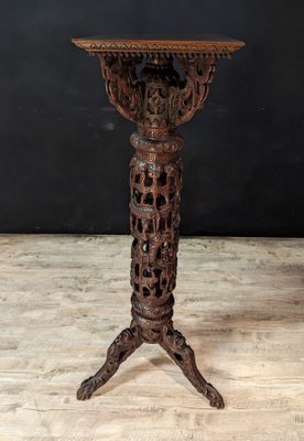 Indochinese Iron Wood Tripod Stand-IBO-1723946