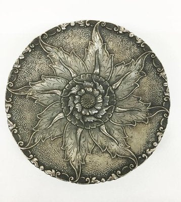 Indonesian Silver Yogya 3-Legged Bowl with Floral Pattern-UCH-1224944