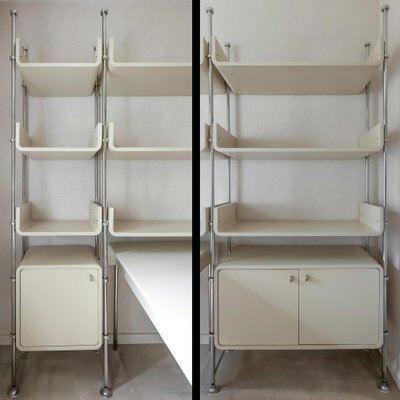 Indra Modular Wall Unit in Wood and Chrome from Omnia, Germany, 1970s, Set of 15-QBR-1764835