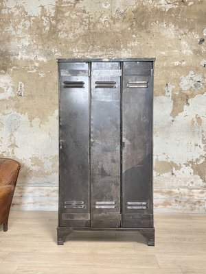 Industrial 3-Door Locker from Strafor, 1940s-UX-1776068