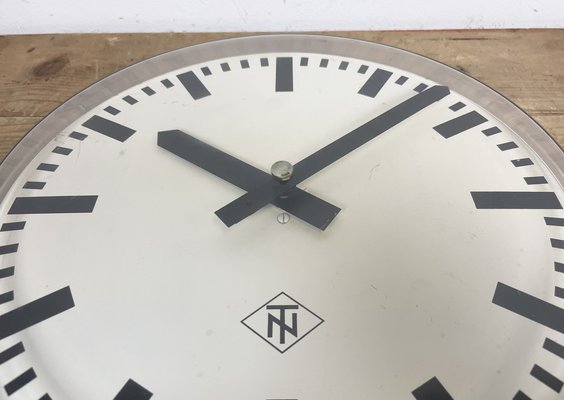 Industrial Acrylic Glass Station Wall Clock from Tn, 1960s-CGF-1404618