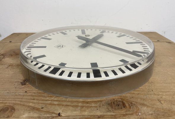 Industrial Acrylic Glass Station Wall Clock from Tn, 1960s-CGF-1404618