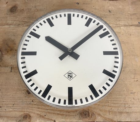 Industrial Acrylic Glass Station Wall Clock from Tn, 1960s-CGF-1404618