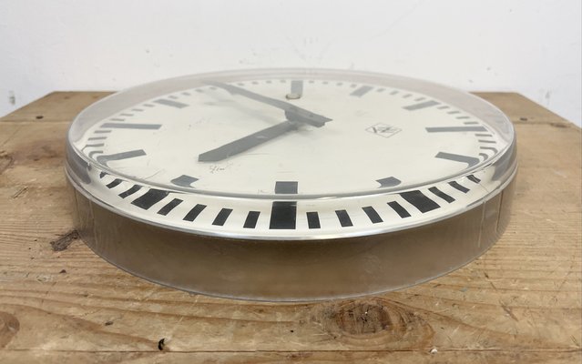 Industrial Acrylic Glass Station Wall Clock from Tn, 1960s-CGF-1404618