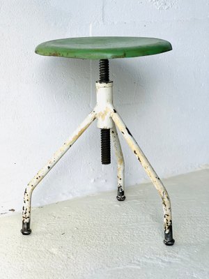 Industrial Adjustable Metal Stool, 1960-ALG-2017128