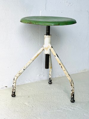 Industrial Adjustable Metal Stool, 1960-ALG-2017128