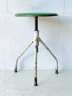 Industrial Adjustable Metal Stool, 1960-ALG-2017128