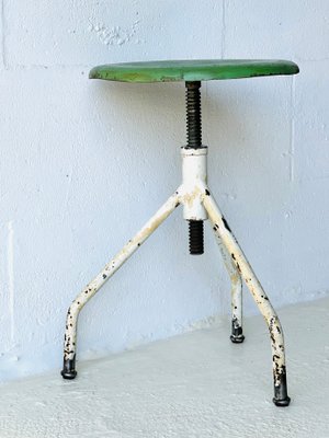 Industrial Adjustable Metal Stool, 1960-ALG-2017128