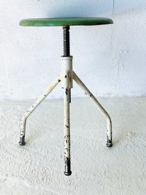 Industrial Adjustable Metal Stool, 1960-ALG-2017128