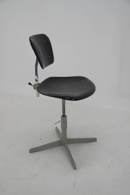 Industrial Adjustable Swivel Chair, Czechoslovakia, 1960s-TZ-1416507