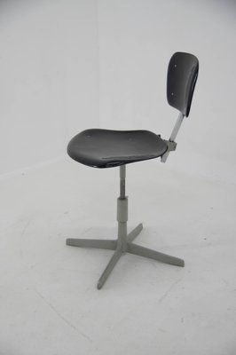 Industrial Adjustable Swivel Chair, Czechoslovakia, 1960s-TZ-1416507