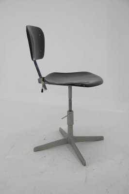 Industrial Adjustable Swivel Chair, Czechoslovakia, 1960s-TZ-1416507