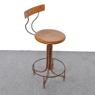 Industrial Archeology Technical Stool, 1940s-JQO-953290