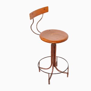 Industrial Archeology Technical Stool, 1940s-JQO-953290