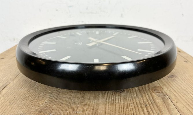 Industrial Bakelite Factory Wall Clock from Pragotron, 1970s-CGF-1718294