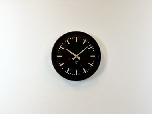 Industrial Bakelite Factory Wall Clock from Pragotron, 1970s-CGF-1718294