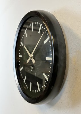 Industrial Bakelite Factory Wall Clock from Pragotron, 1970s-CGF-1718294