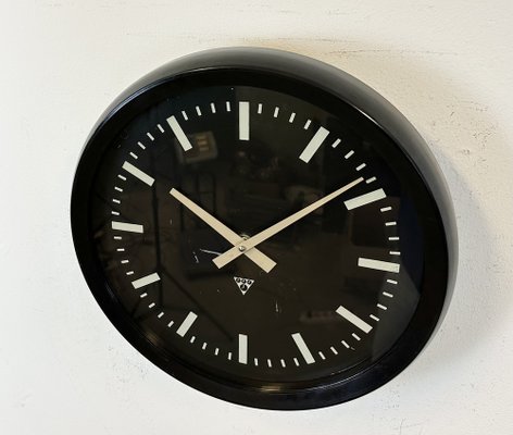 Industrial Bakelite Factory Wall Clock from Pragotron, 1970s-CGF-1718294