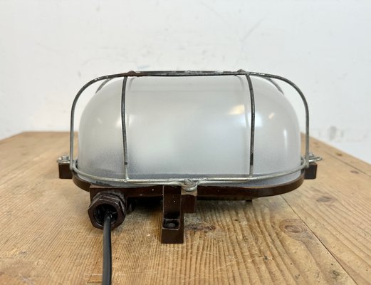 Industrial Bakelite Wall Light with Milk Glass, 1960s-CGF-1717921