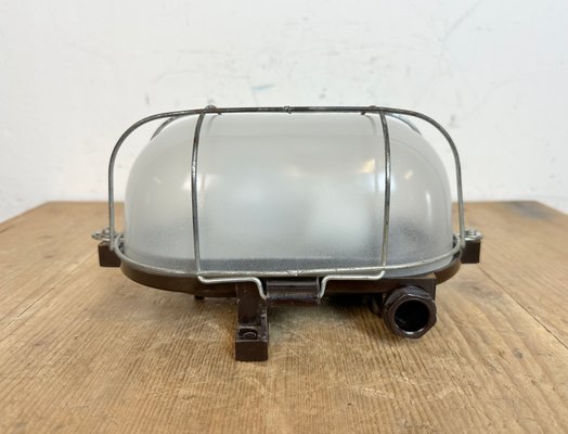 Industrial Bakelite Wall Light with Milk Glass, 1960s-CGF-1717921