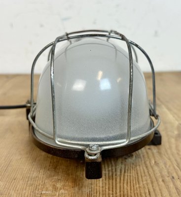 Industrial Bakelite Wall Light with Milk Glass, 1960s-CGF-1717921