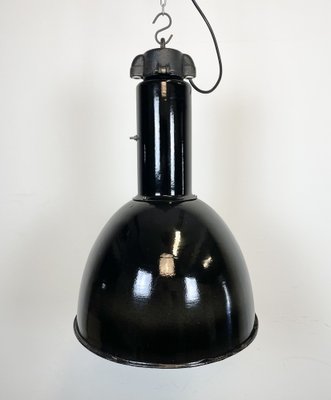 Industrial Bauhaus Black Enamel Pendant Lamp from Elektrosvit, 1930s-CGF-1233931