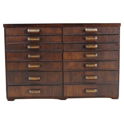 Industrial Beech Chest of Drawers, 1940s-TZ-2018652