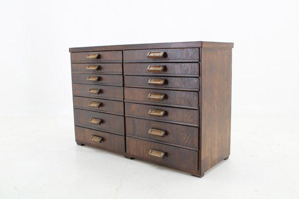 Industrial Beech Chest of Drawers, 1940s-TZ-2018652