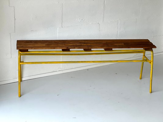 Industrial Bench in Metal and Pine-ALG-1348998