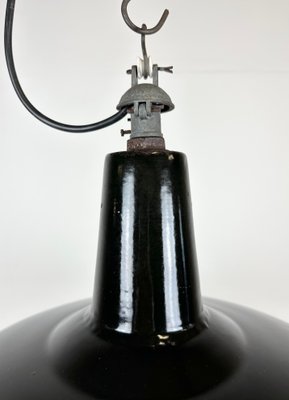 Industrial Black Enamel Hanging Lamp from Reluma, 1950s-CGF-1440518