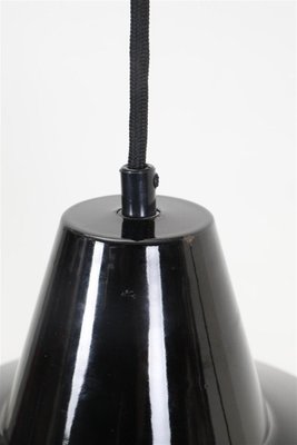 Industrial Black Enamel Pendant Lamps by Louis Poulsen, 1960s, Set of 2-NIX-2017581