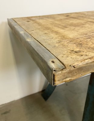 Industrial Blue Dining Table, 1960s-CGF-1068912