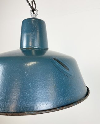 Industrial Blue Enamel Factory Pendant Lamp, 1960s-CGF-1404650