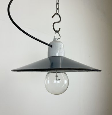 Industrial Blue Enamel Pendant Light, 1970s-CGF-1235551