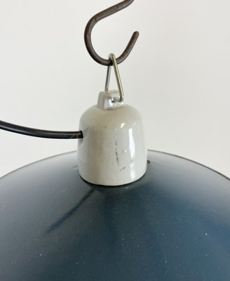 Industrial Blue Enamel Pendant Light, 1970s-CGF-1235551