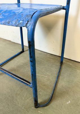 Industrial Blue Iron Chairs, 1950s, Set of 2-CGF-1767468