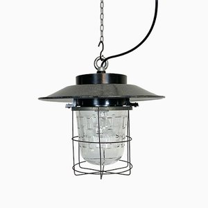 Industrial Cage Pendant Lamp, 1960s-CGF-1057196