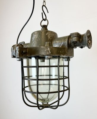 Industrial Cast Aluminium Cage Pendant Light, 1960s-CGF-1747339