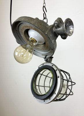 Industrial Cast Aluminium Cage Pendant Light, 1960s-CGF-1747339