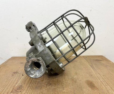 Industrial Cast Aluminium Cage Pendant Light, 1960s-CGF-1747339