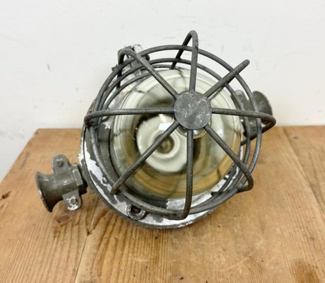 Industrial Cast Aluminium Cage Pendant Light, 1960s-CGF-1747339