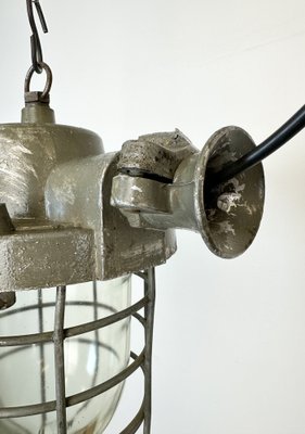 Industrial Cast Aluminium Cage Pendant Light, 1960s-CGF-1747339