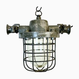 Industrial Cast Aluminium Cage Pendant Light, 1960s-CGF-1747339