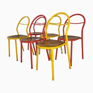 Industrial Chairs by René Herbst, Set of 6-EAD-912089