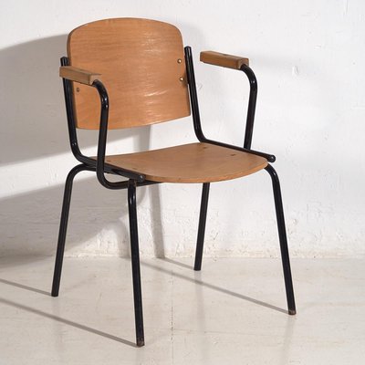 Industrial Chairs with Armrests, 1950, Set of 2-ZNJ-2035312