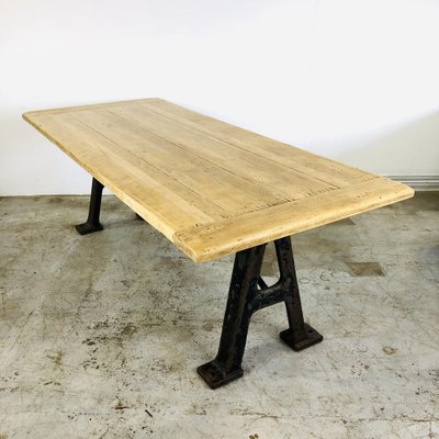 Industrial Dining Table with Machine Parts Oxidaad, 1920s-LCQ-1403560