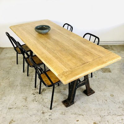 Industrial Dining Table with Machine Parts Oxidaad, 1920s-LCQ-1403560